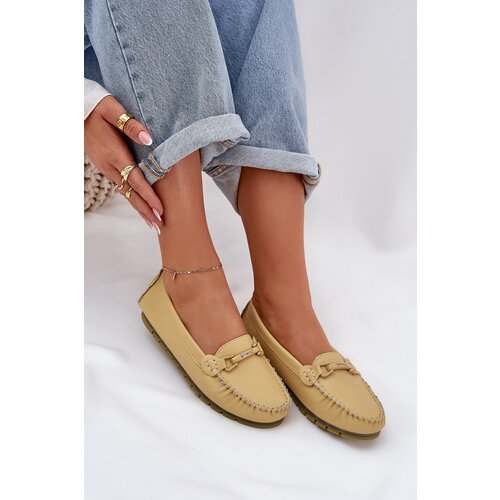 S. BARSKI Flat Leather Moccasins With Decoration S.Barski Cene