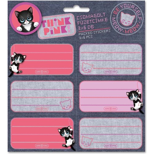 Ars Una Think Pink pakirane naljepnice za bilježnice 3x6 kom Cijene