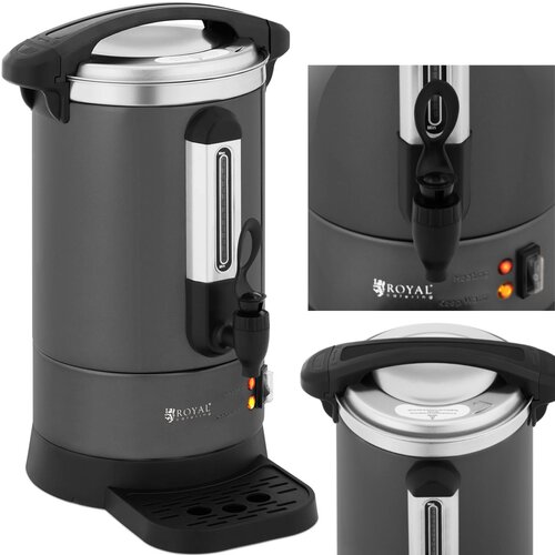 Royal Catering Aparat za kavo/čaj s pipo in odcejalnikom, 6 l, 950 W, siv, (21618130) Cene