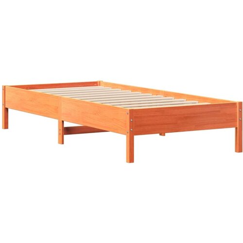 VidaXL Krevet s regalom za knjige bez madraca 100 x 200 cm od borovine Slike