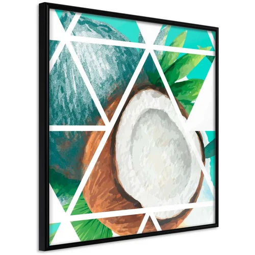  Poster - Tropical Mosaic with Coconut (Square) 30x30