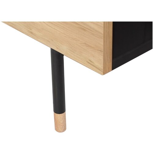 Woodman Črna/v naravni barvi nizka komoda v hrastovem dekorju 130x87 cm Jugend &amp;ndash; Slike