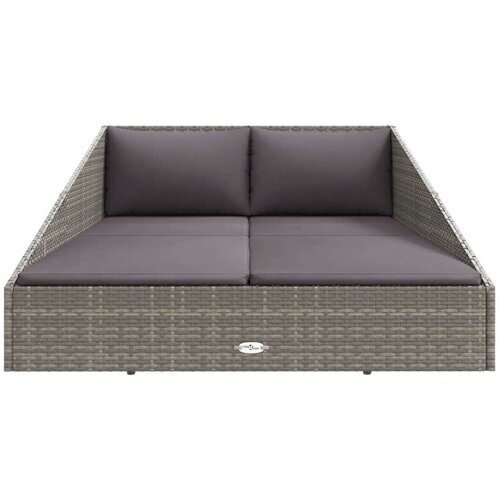 VidaXL Vrtni krevet sivi 110x200 cm od poliratana Slike