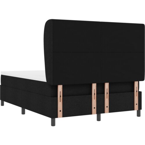 Box spring krevet s madracem Crna 140 x 190 cm tkanina - Crna 140 x 190 cm S gumbima Slike