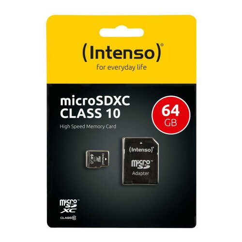 Intenso micro SD kartica 64GB class 10 sa adapterom - SDXCmicro+ad-64GB/Class10 Cene