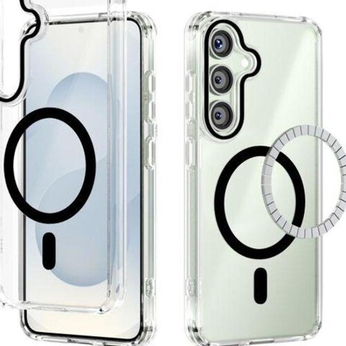Chameleon Gumiran magnetni ovitek (TPU Magnetic) za Samsung Galaxy S26+, črn Slike