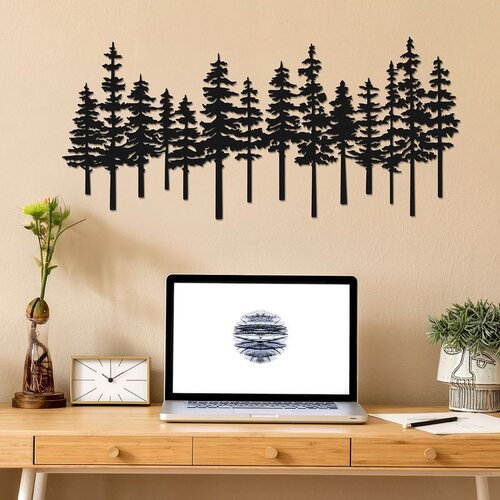 WALLXPERT Bosque - M404 Crni Dekorativni Metalni Zidni Pribor Cene