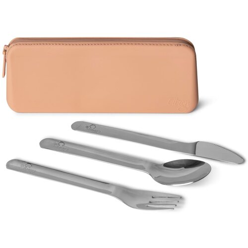 Citron Pribor za jelo od nehrđajućeg čelika s torbicom Blush Pink Cijene