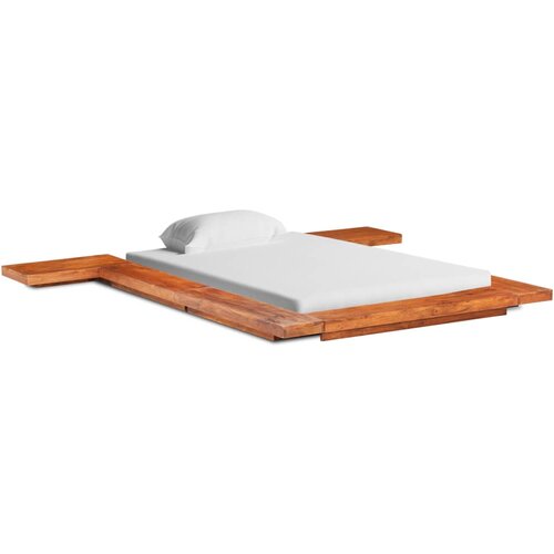 VidaXL Posteljni okvir japonski futon trden akacijev les 100x200 cm Slike