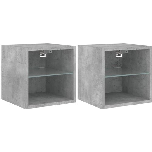  Zidni TV ormarići LED 2 kom boja betona 30 x 28,5 x 30 cm Slike