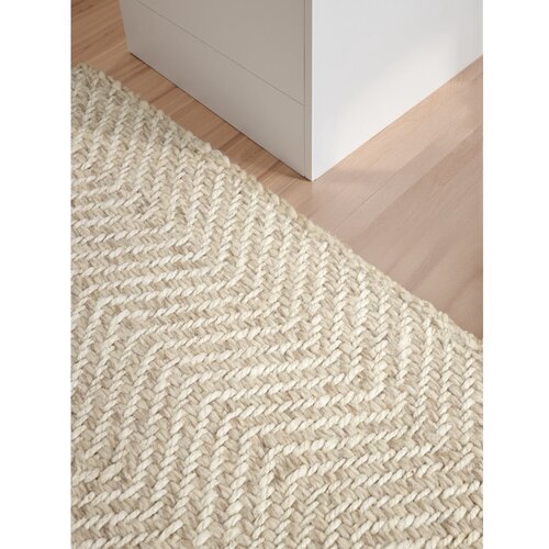 Elle Decoration Krem/boje slonovače ručno rađen tepih od mje&amp;scaron;avine vune 120x170 cm Majoli &amp;ndash; Slike