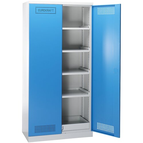 eurokraft pro omara za okolju prijazno skladiščenje, talna prestrezna kadica, 4 lakirane police, vxšxg 1950 x 950 x 500 mm Cene