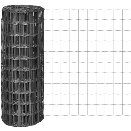 Euro ograda čelična 10 x 1 m siva