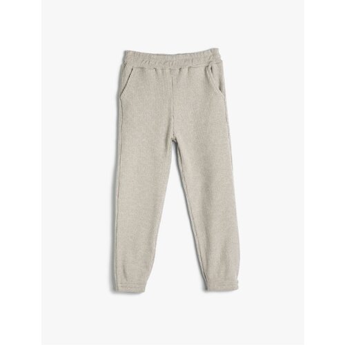 Koton Basic Jogger Sweatpants Textured Elastic Waist Pocket Cene