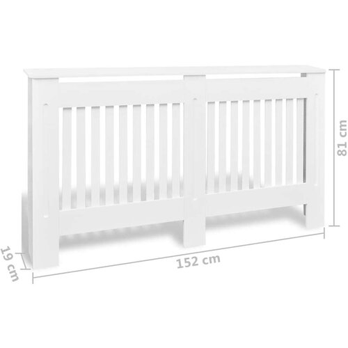  Pokrovi za radijator 2 kom bijeli mdf 152 cm Slike