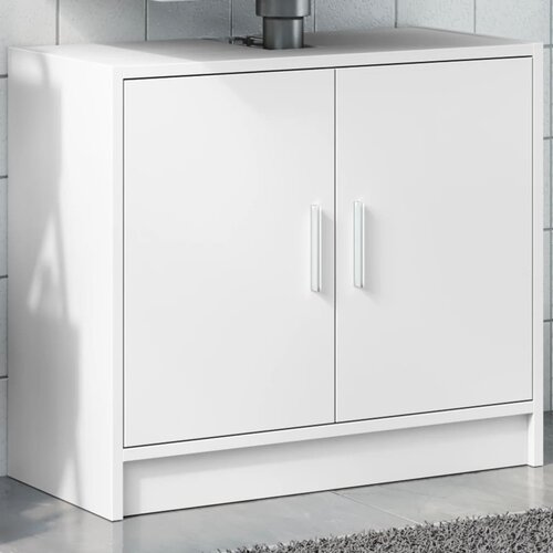 vidaXL Omarica za umivalnik bela 63x29x55 cm inženirski les Cene