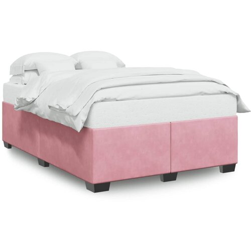 VidaXL Posteljni okvir roza 140x190 cm žamet Slike