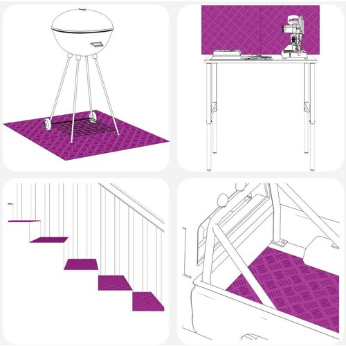 vidaXL Siva Guma 70 x 50 x 0.2 cm Nedrseče Stopnice Pravokotne Cene