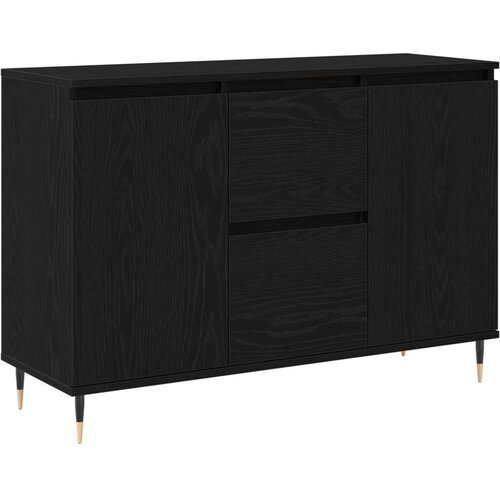  Strana s vratima i ladicama Crna hrastovina 101 5x35x70 cm Slike