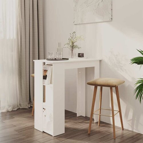  Barski stol s policom bijeli 102x50x103,5 cm konstruirano drvo Cijene