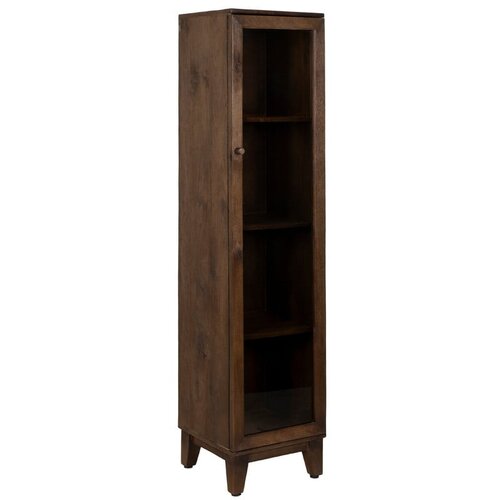 Ixia Smeđa vitrina od masivnog manga 40x180x40 cm Ravi – Cijene