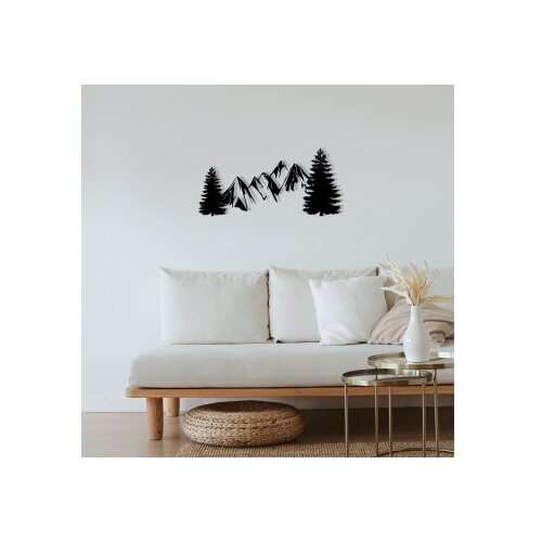 Opviq Zidna dekoracija Bor, 70x33 cm, 1,2 mm, Crna Slike