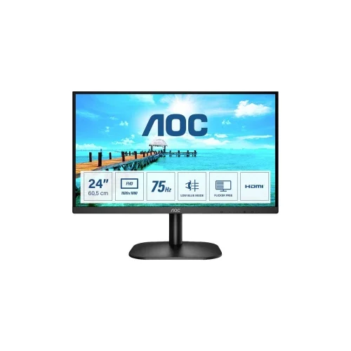 AOC 24B2XHM2 LED zaslon Energetska učinkovitost 2021 E (A - G) 60.5 cm (23.8 palac) 1920 x 1080 piksel 16:9 4 ms VGA, HDMI™, slušalice (3.5 mm jack) VA LCD