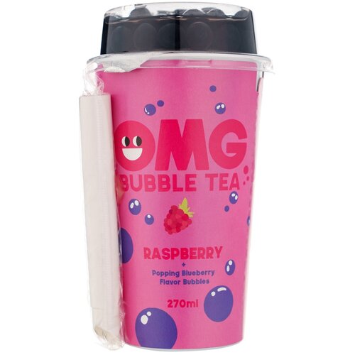  OMG Bubble Tea, osvežavajuće negazirano bezalkoholno piće, malina, 270ml Cene