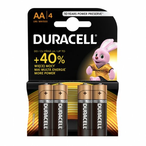 Duracell alkalne baterije AA LR6BP4 Slike