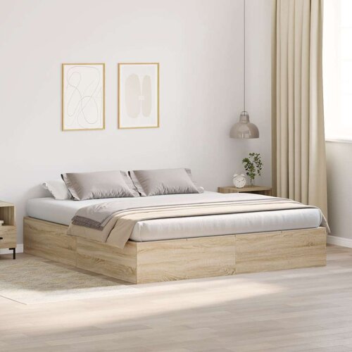  Postelja za shranjevanje Sonoma hrast 200x200 cm, (22052900) Cene