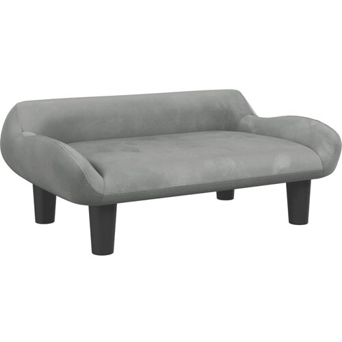 Maison Chic Otroški kavč - Otroški divan - Otroški sedež svetlo siv 70x40x24 cm žamet, (21729515) Cene