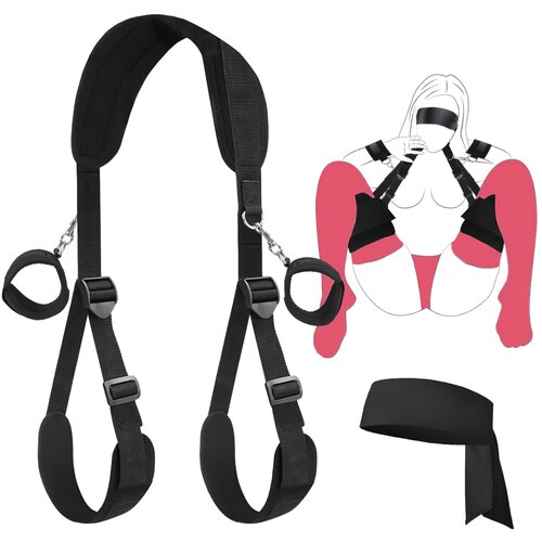 Lonelyi Lonely - Komplet trak za vrat in stegno (črna) Cene