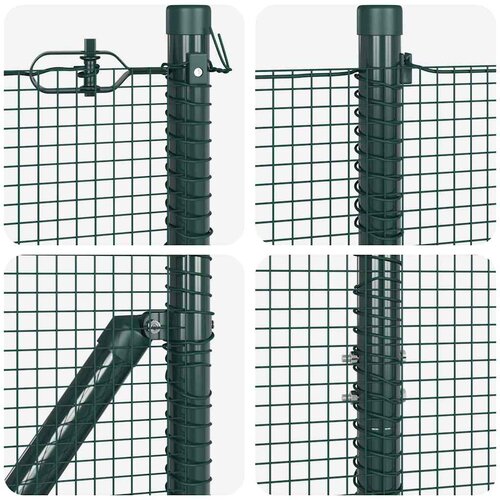  Temeljna zavarena žičana ograda 50 x 1 m Čelik premazan PVC-om Slike