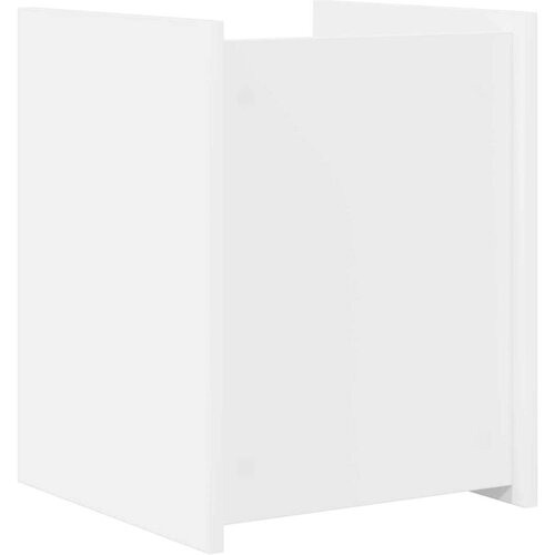  Bocni stol s policom Bijelo 35 x 35 x 45 cm Konstruirano drvo Slike
