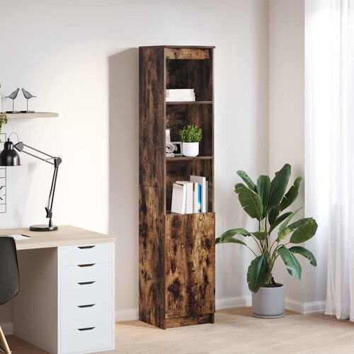 vidaXL Visoka omara dimljen hrast 37,5x35x180 cm inženirski les Cene