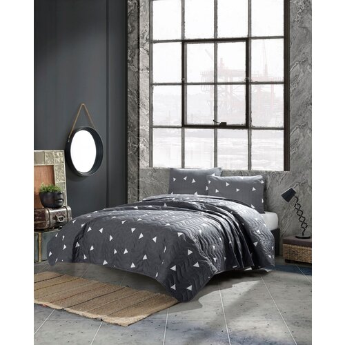  Üçgen - grey greywhite double bedspread set Cene
