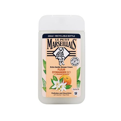 Le Petit Marseillais Extra Gentle Shower Cream Organic Orange Blossom hidratantna i hranjiva krema za tu&amp;scaron;iranje 250 ml za žene Slike