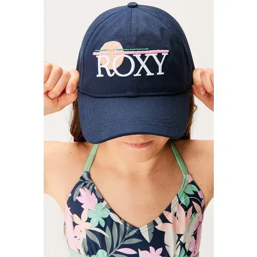 Roxy Pamučna kapa sa šiltom za bebe BLONDIE GIRL boja: tamno plava, s aplikacijom