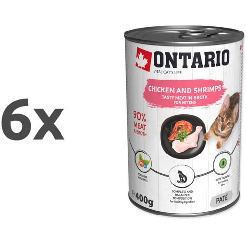 Ontario Cat Kitten - pa&scaron;teta iz kozic z rakitovcem 6 x 400 g Cene