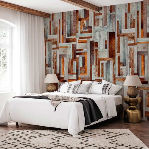  Tapeta - Labyrinth of wooden planks 50x1000 Standard Slike