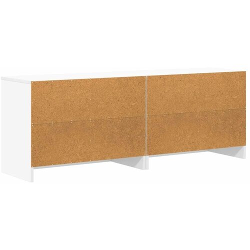 Ormarić za krevet s policom 2 kom. Bijela 66 x 33 x 48 cm - Bijela Slike