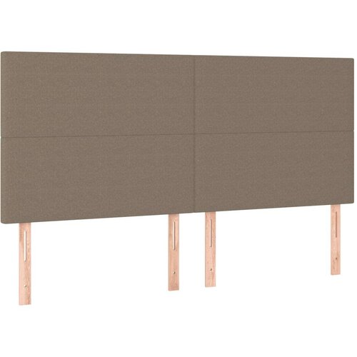 vidaXL box spring postelja z vzmetnico taupe 200x200 cm blago, (20761198) Cene