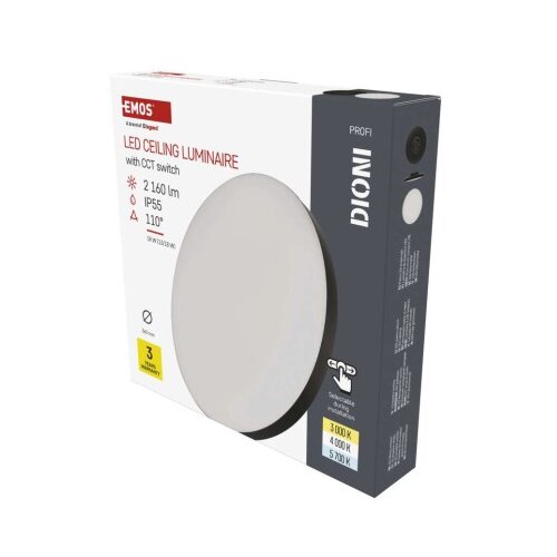  LED svetilo nadometno DIONI okroglo, črna, 18W, nastavljiva CCT Cene