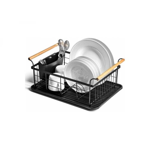 Vilde 150623 - Metlani ocedjivac za sudove sa drvenim drskama 42,5 x 29,5 x 19 cm Cene