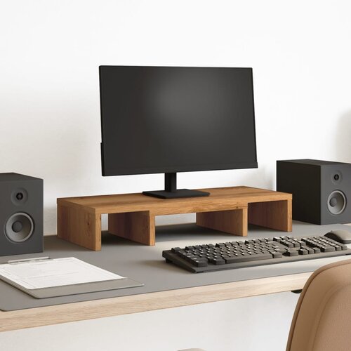  Stalak za monitor podesivi boja hrasta 60 x 24 x 10,5 cm drveni Cijene