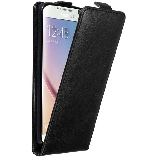 Cadorabo Ohišje, združljivo z Samsung Galaxy S6 v nočna črna - Zaščitni ovitek v obliki flipa z magnetnim zapiranjem, (20558949) Cene