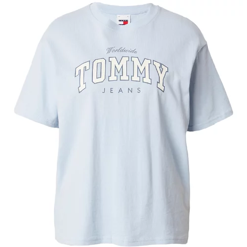 Tommy Jeans Majica 'Varsity' svijetloplava / bijela