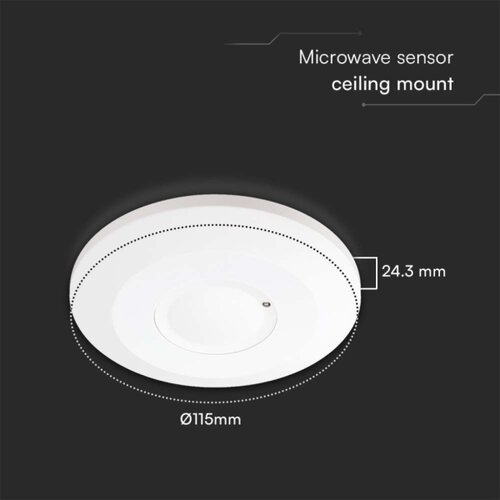 Mikrotalasni senzor pokreta 360&amp;deg; 230V, beli Slike
