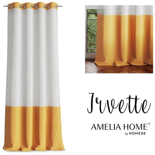  Curtain IRVETTE color white eyelets voile, velvet 140x250 ameliahome Cene