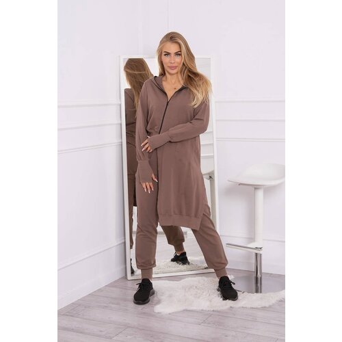Kesi Set of sweatshirt with longer mocha side Slike